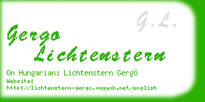 gergo lichtenstern business card
