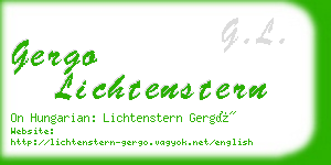 gergo lichtenstern business card